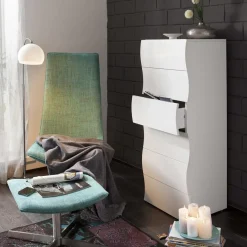 Garnero Arredamenti Cassettiera|Cassettiera-Cassettiera 50x122h cm moderna bianco lucido Sea Gihome®