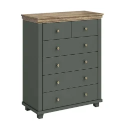 Garnero Arredamenti Comò|Comò-Cassettiera 90x113h cm moderna quercia Texel Verde