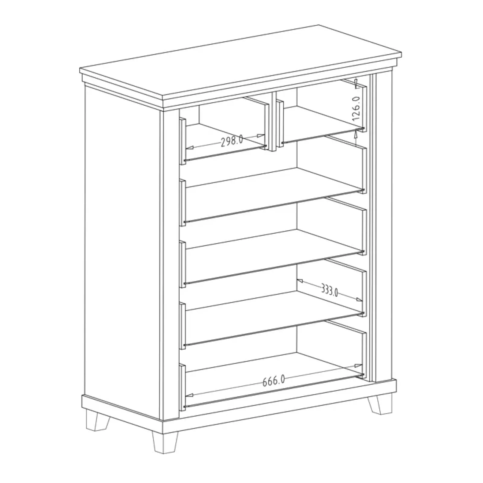Garnero Arredamenti Comò|Comò-Cassettiera 90x113h cm moderna quercia Texel Verde