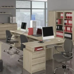 Garnero Arredamenti Cassettiera|Cassettiera-Cassettiera 140x100h cm moderna 8 cassetti Living Rovere