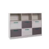 Garnero Arredamenti Comò Cameretta|Comò-Cassettiera 145x108h cm per cameretta bianco pino grigio blu Maya Gihome®