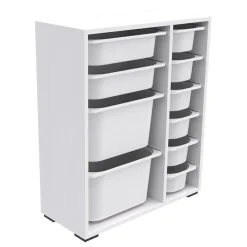 Garnero Arredamenti Comò Cameretta|Comò-Cassettiera 70x81h cm portagiochi bianco opaco Fast Patton