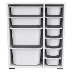 Garnero Arredamenti Comò Cameretta|Comò-Cassettiera 70x81h cm portagiochi bianco opaco Fast Patton