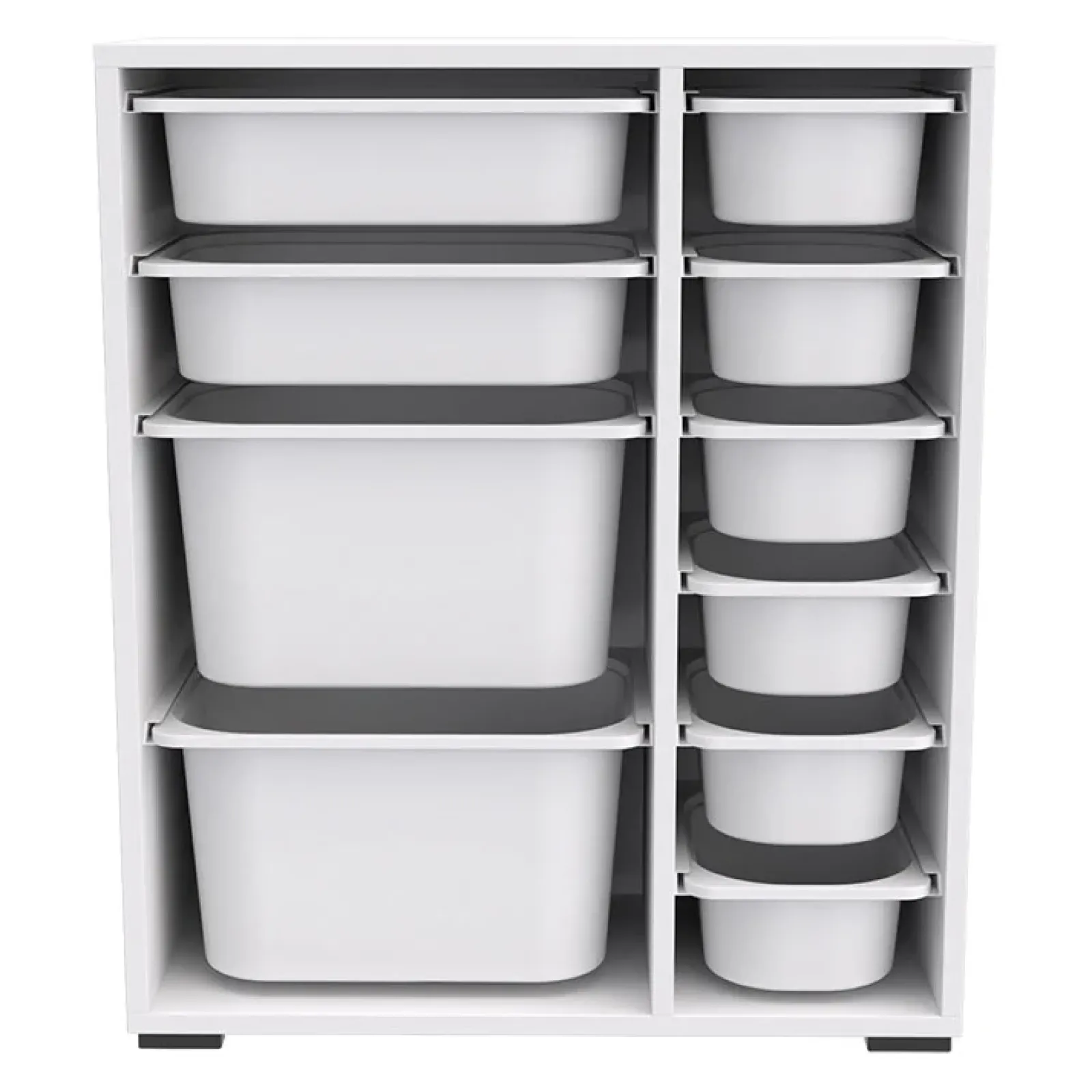 Garnero Arredamenti Comò Cameretta|Comò-Cassettiera 70x81h cm portagiochi bianco opaco Fast Patton