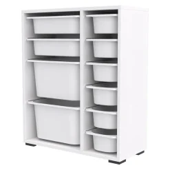Garnero Arredamenti Comò Cameretta|Comò-Cassettiera 70x81h cm portagiochi bianco opaco Fast Patton
