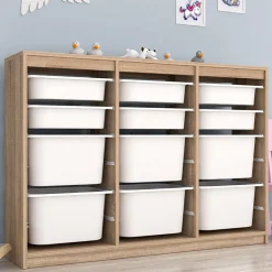 Garnero Arredamenti Comò Cameretta|Comò-Cassettiera 133x93h cm portagiochi con cassetti rovere Fast Concordia