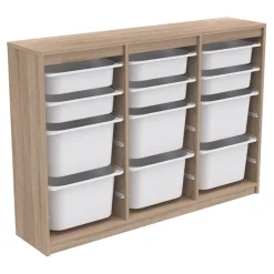 Garnero Arredamenti Comò Cameretta|Comò-Cassettiera 133x93h cm portagiochi con cassetti rovere Fast Concordia