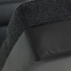 Garnero Arredamenti Chaise Longue-Chaise longue design 180cm imbottita in tessuto nero Marty Tessuto Ecopelle e Lawa Nero