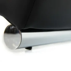 Garnero Arredamenti Chaise Longue-Chaise longue design 180cm imbottita in tessuto nero Marty Tessuto Ecopelle e Lawa Nero