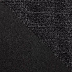 Garnero Arredamenti Chaise Longue-Chaise longue design 180cm imbottita in tessuto nero Marty Tessuto Ecopelle e Lawa Nero