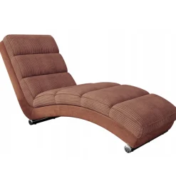 Garnero Arredamenti Chaise Longue|Poltrone Relax-Chaise longue imbottita in velluto a coste 180cm rosa Marty Velluto Poso Rosa