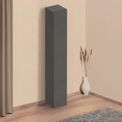 Garnero Arredamenti Mensole E Pensili|Mobili Multiuso-Colonna a terra 28x186h cm 1 anta reversibile multiuso nero Sunset Ossido