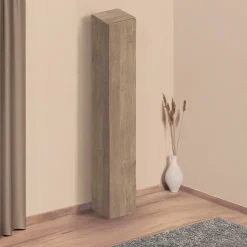 Garnero Arredamenti Mensole E Pensili|Mobili Multiuso-Colonna a terra 28x186h cm 1 anta reversibile multiuso rovere scuro Sunset Noce