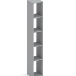 Garnero Arredamenti Mensole E Pensili-Colonna a terra 28x186h cm 5 vani libreria Sunset Grigio scuro