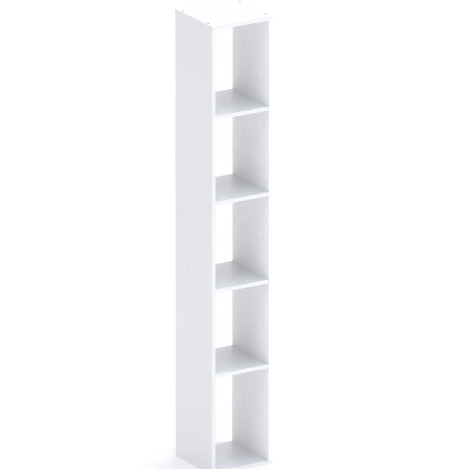 Garnero Arredamenti Mensole E Pensili-Colonna a terra 28x186h cm 5 vani libreria Sunset Bianco Lucido