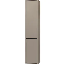 Garnero Arredamenti Colonne Per Bagno-Colonna bagno sospesa 35x172h cm 2 ante nero Linda Tortora