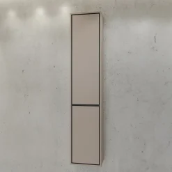 Garnero Arredamenti Colonne Per Bagno-Colonna bagno sospesa 35x172h cm 2 ante nero Linda Tortora
