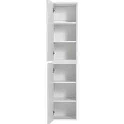 Garnero Arredamenti Colonne Per Bagno-Colonna bagno sospesa 35x160h cm cannettato 2 ante bianco Autentic