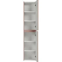 Garnero Arredamenti Colonne Per Bagno-Colonna bagno sospesa 35x160h cm cannettato 2 ante rosa Autentic