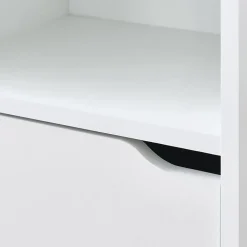 Garnero Arredamenti Colonne Per Bagno-Colonna bagno sospesa 37x150h cm 2 ante 2 vani bianco Jasmund - Crown Bianco Opaco
