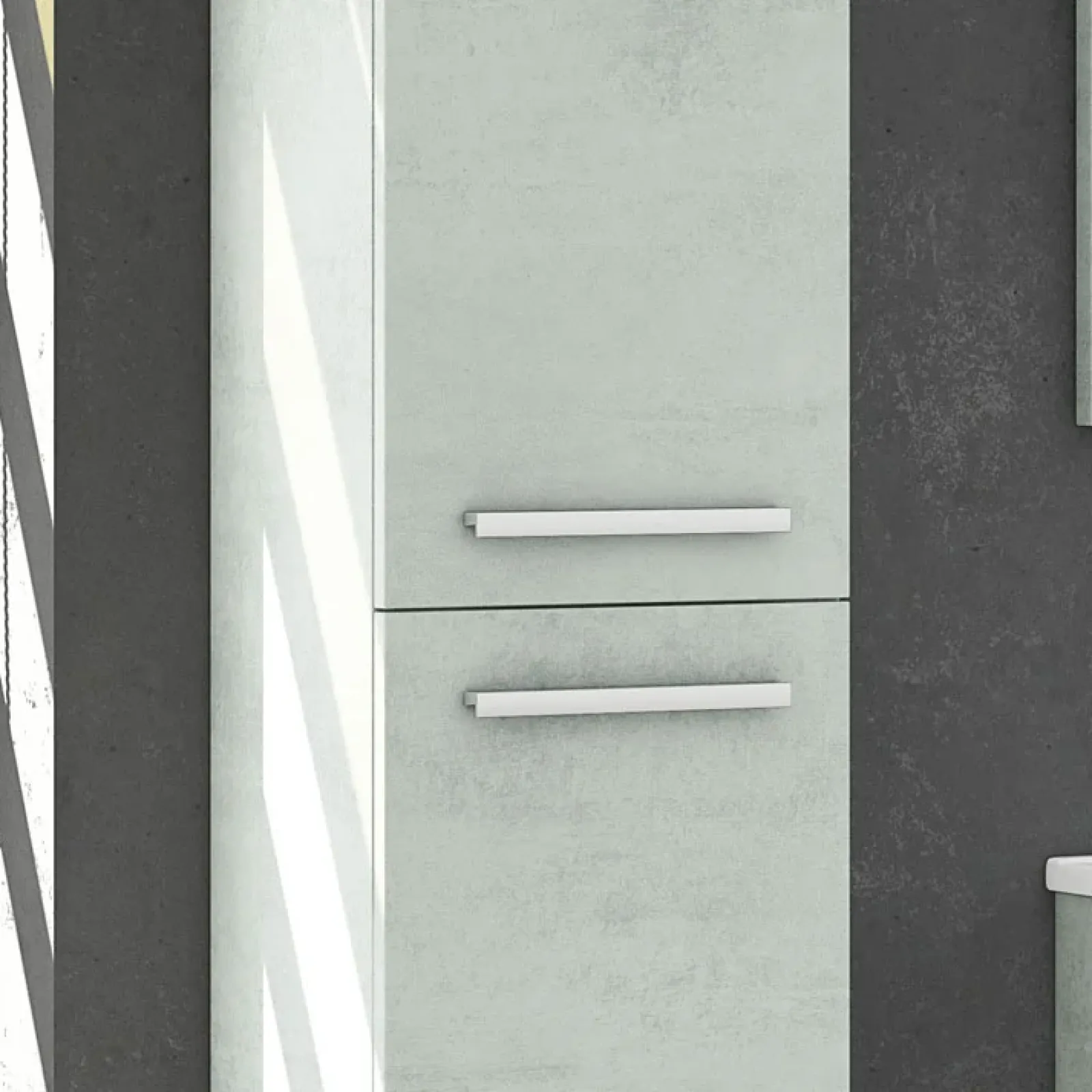 Garnero Arredamenti Colonne Per Bagno-Colonna bagno sospesa 30x150h cm cemento Oscar