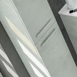 Garnero Arredamenti Colonne Per Bagno-Colonna bagno sospesa 30x150h cm cemento Oscar