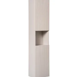 Garnero Arredamenti Colonne Per Bagno-Colonna bagno sospesa 30x140h cm cannettato 2 ante Cleany Beige