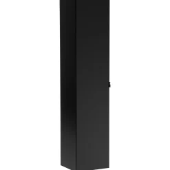 Garnero Arredamenti Colonne Per Bagno-Colonna bagno sospesa 35x160h cm 1 anta 2 cassetti Serif Nero
