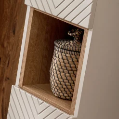 Garnero Arredamenti Colonne Per Bagno-Colonna bagno sospesa 30x140h cm 1 anta beige cashmere Neutry