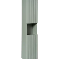 Garnero Arredamenti Colonne Per Bagno-Colonna bagno sospesa 30x140h cm cannettato 2 ante verde salvia Greeny