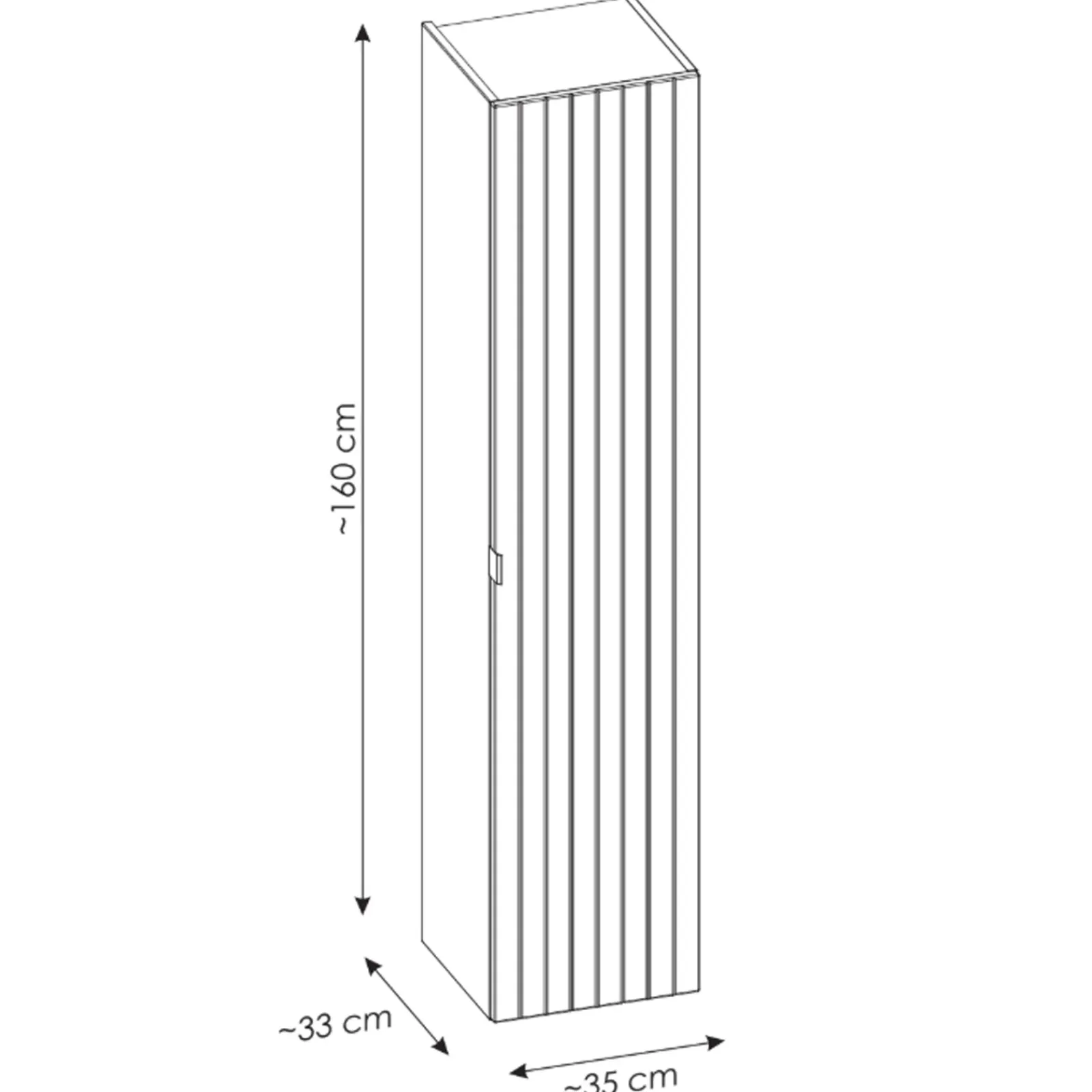 Garnero Arredamenti Colonne Per Bagno-Colonna bagno sospesa 35x160h cm 1 anta 2 cassetti cannettato blu Deep