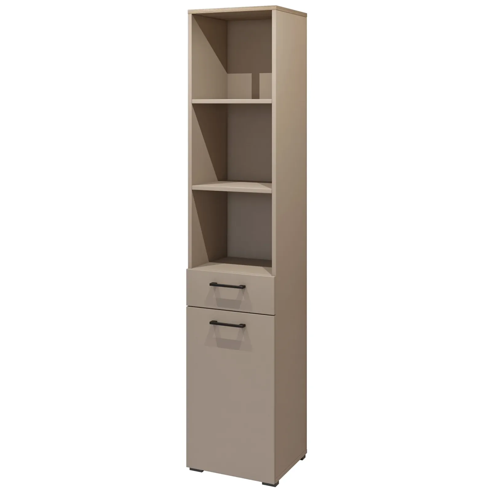 Garnero Arredamenti Colonne Per Bagno-Colonna bagno 40x197h cm 1 anta 1 cassetto beige Wave