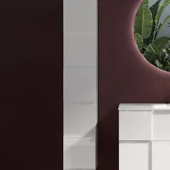 Garnero Arredamenti Colonne Per Bagno-Colonna bagno 25x138h cm 1 anta bianco lucido Obsession