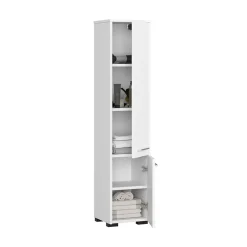 Garnero Arredamenti Colonne Per Bagno-Colonna bagno 30x140h cm 2 ante bianco Woters Bianco Opaco