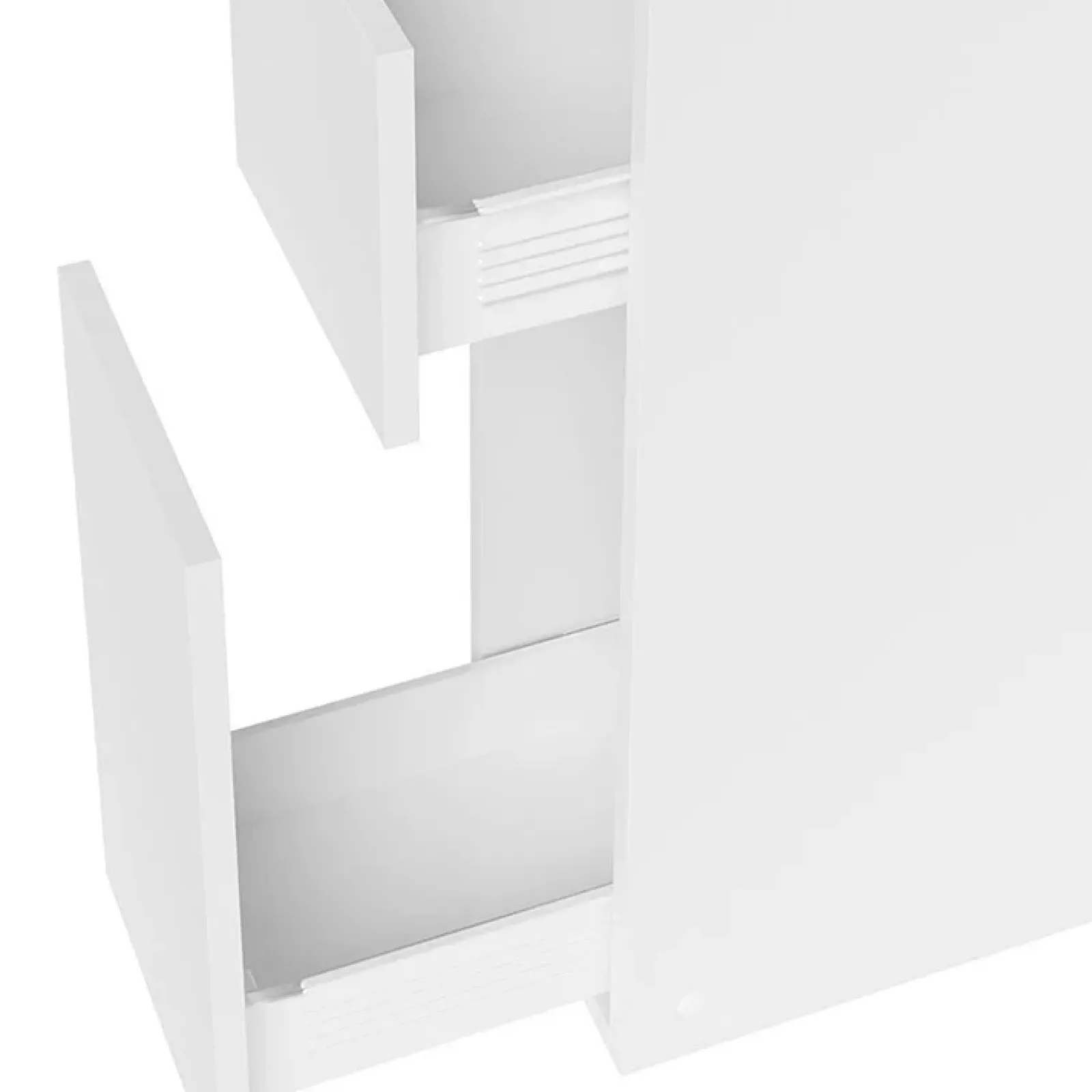 Garnero Arredamenti Colonne Per Bagno-Colonna bagno 33x136h cm con 2 cassetti moderno bianco Zaida