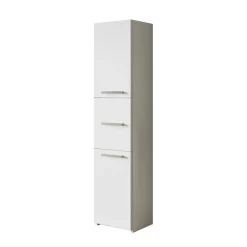 Garnero Arredamenti Colonne Per Bagno-Colonna bagno 40x170h cm con ante moderna bianco Ramona