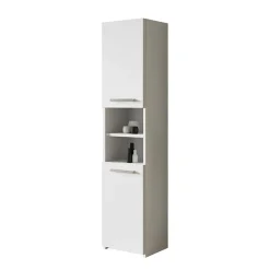 Garnero Arredamenti Colonne Per Bagno-Colonna bagno 40x170h cm moderna con ripiano bianco Ramona