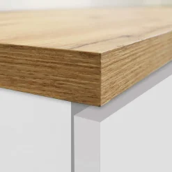 Garnero Arredamenti Scaffali E Dispense-Colonna frigo dispensa cucina 90x165h cm moderna bianco rovere Gourmet Bianco Lucido - Rovere