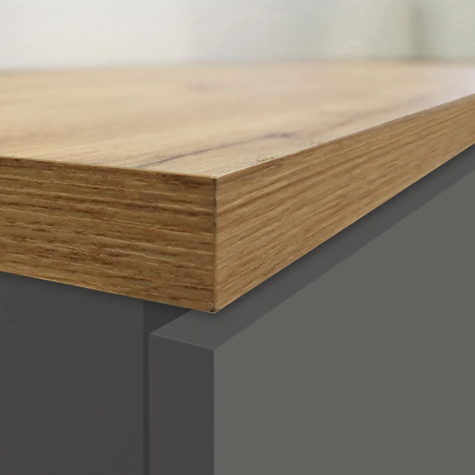 Garnero Arredamenti Scaffali E Dispense-Colonna frigo dispensa cucina 90x165h cm moderna antracite rovere Gourmet Antracite - Rovere