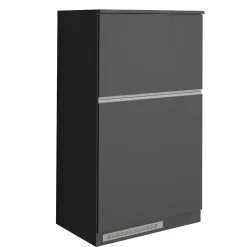 Garnero Arredamenti Scaffali E Dispense-Colonna frigo dispensa cucina 90x165h cm moderna antracite grigio pietra Gourmet Antracite - Grigio pietra