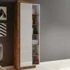 Garnero Arredamenti Librerie|Librerie-Colonna libreria 67x200h cm 1 anta moderna bianco lucido rovere Aria
