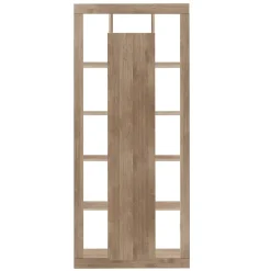 Garnero Arredamenti Credenza Alta-Colonna libreria 95x217h cm 1 anta rovere scuro Trilogy Noce