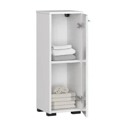 Garnero Arredamenti Colonne Per Bagno-Colonna per bagno bassa 30x85h cm con 1 anta bianco lucido Cordelia