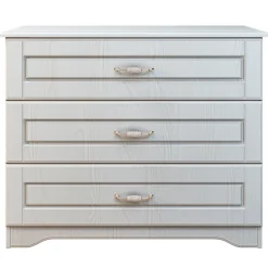 Garnero Arredamenti Comò|Comò-Comò classico 99x78h cm 3 cassetti bianco opaco Friuli
