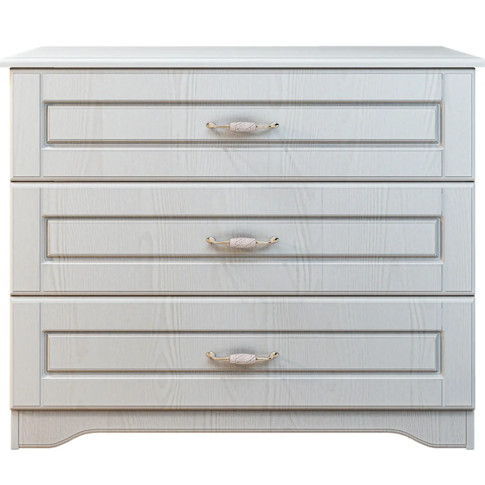 Garnero Arredamenti Comò|Comò-Comò classico 99x78h cm 3 cassetti bianco opaco Friuli