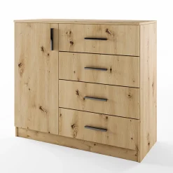 Garnero Arredamenti Comò Cameretta|Comò-Comò 100x91h cm 1 anta con cassetti Piero Rovere Rustico