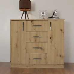 Garnero Arredamenti Comò|Comò-Comò 100x91h cm 2 ante con cassetti moderno Marian Rovere Rustico