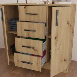Garnero Arredamenti Comò|Comò-Comò 100x91h cm 2 ante con cassetti moderno Marian Rovere Rustico