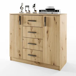 Garnero Arredamenti Comò|Comò-Comò 100x91h cm 2 ante con cassetti moderno Marian Rovere Rustico