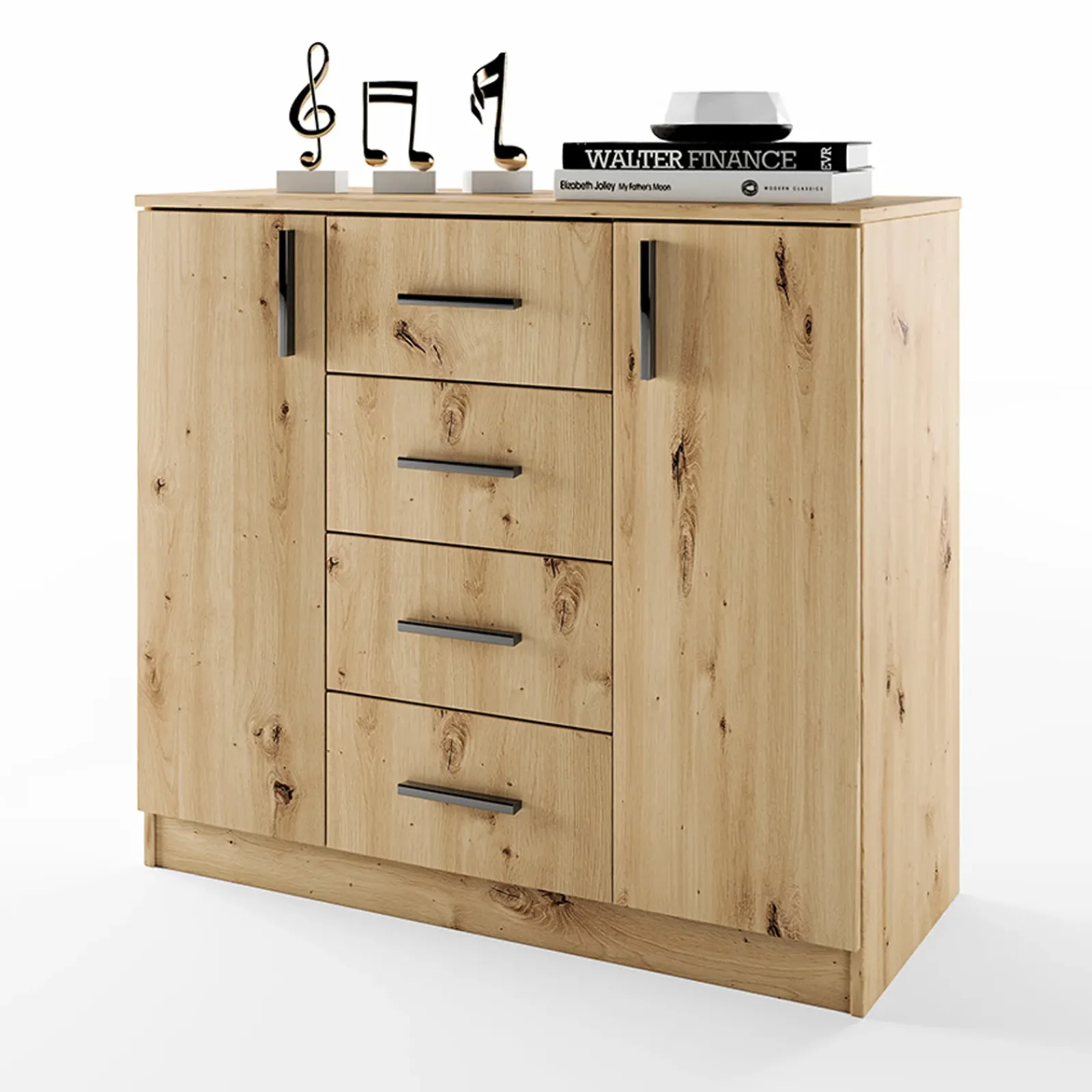 Garnero Arredamenti Comò|Comò-Comò 100x91h cm 2 ante con cassetti moderno Marian Rovere Rustico